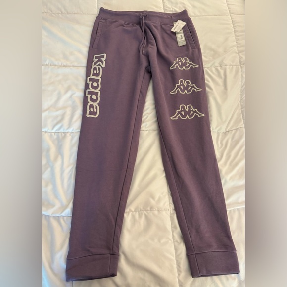 Kappa Logo Avo Hoodie Sweatshirt Purple Beige/joggers - Picture 6 of 11